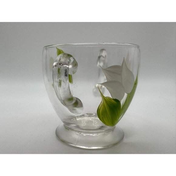 Vintage Bartlett Collins Sugar Bowl White Tulips Flowers Gay Fad 50s Vintage - Picture 4 of 5